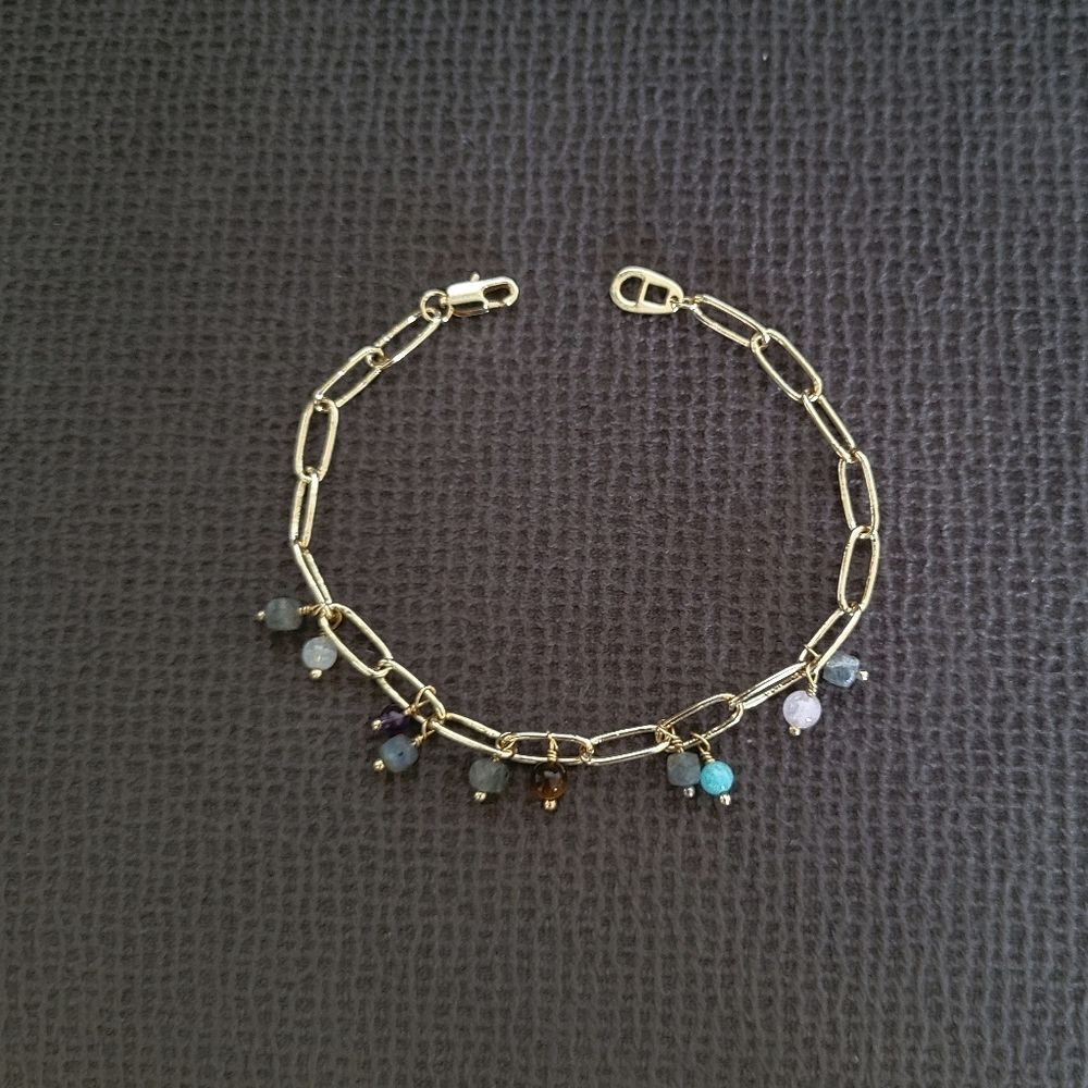 ✨️HP✨️ Luna🌙 Norte Multiple Gemstone Bead Bracelet - NIB - Picture 2 of 16